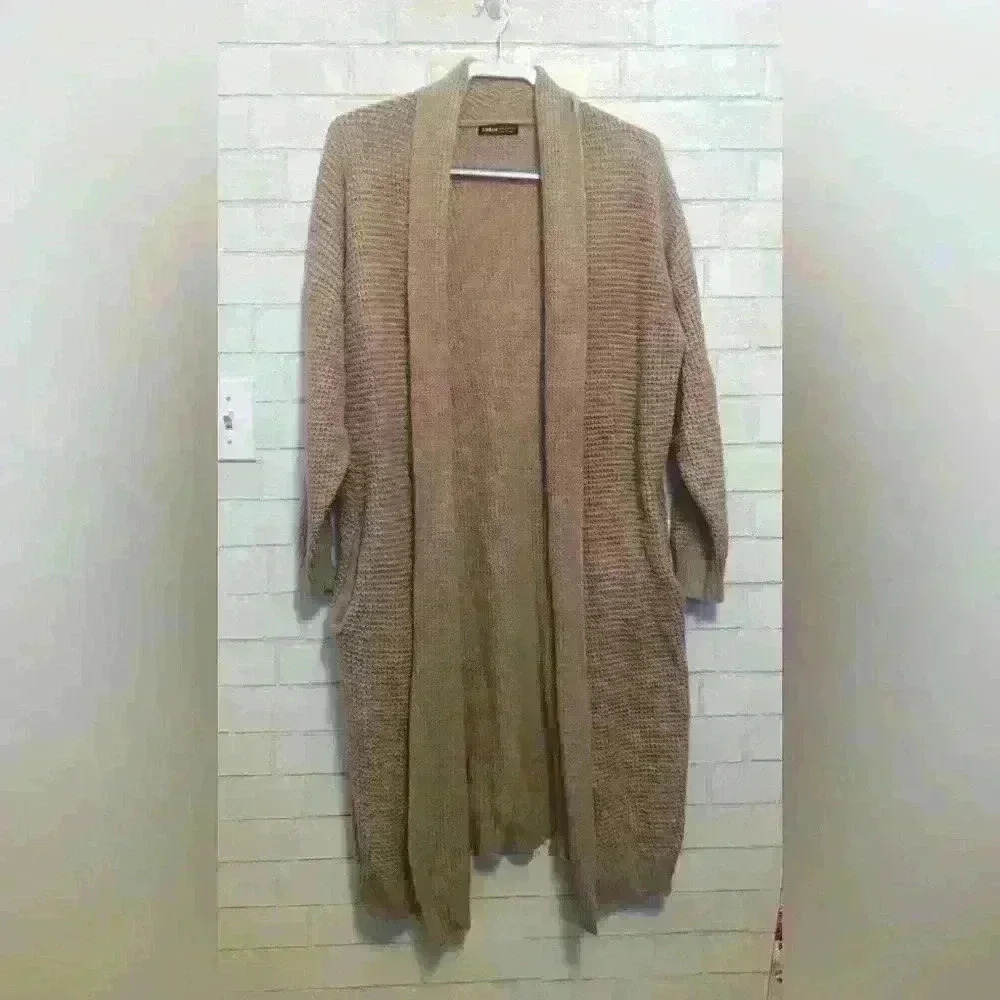 SHEIN mauve rise long cardigan sweater with pockets size Medium